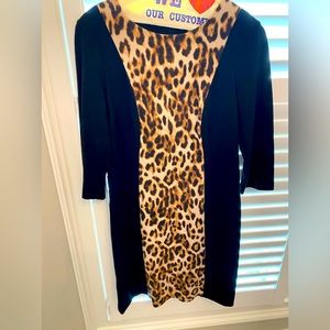 Chico leopard and black dress (like new)